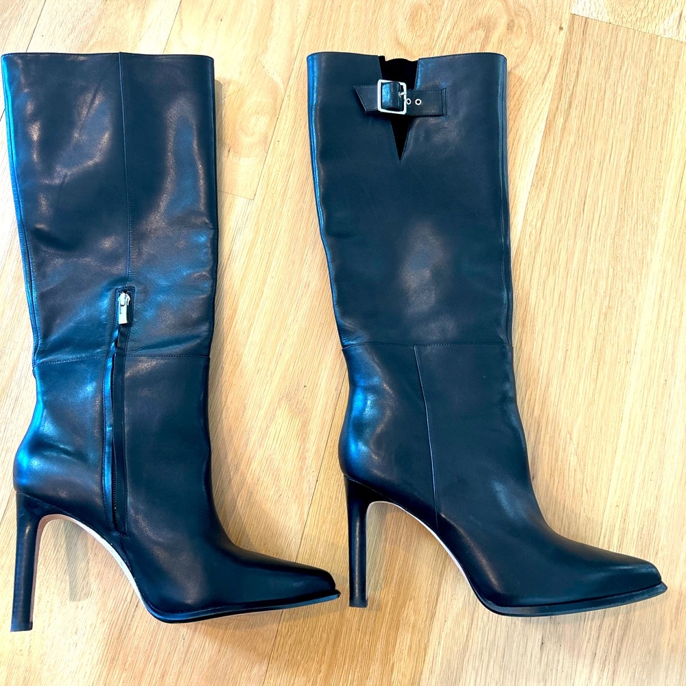 Paige Hazel black leather knee high boots size 10 (barely worn)